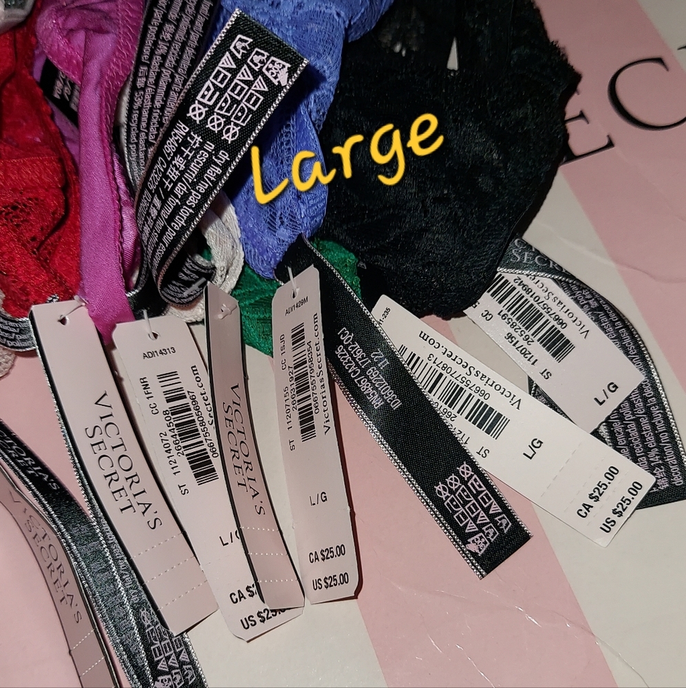 Victoria secret Shine strap Panties set size Large NWT - Picture 4 of 16